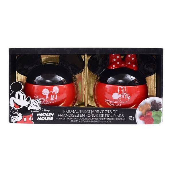 Disney Mickey And Minnie Mouse Figural Treat Jars Set