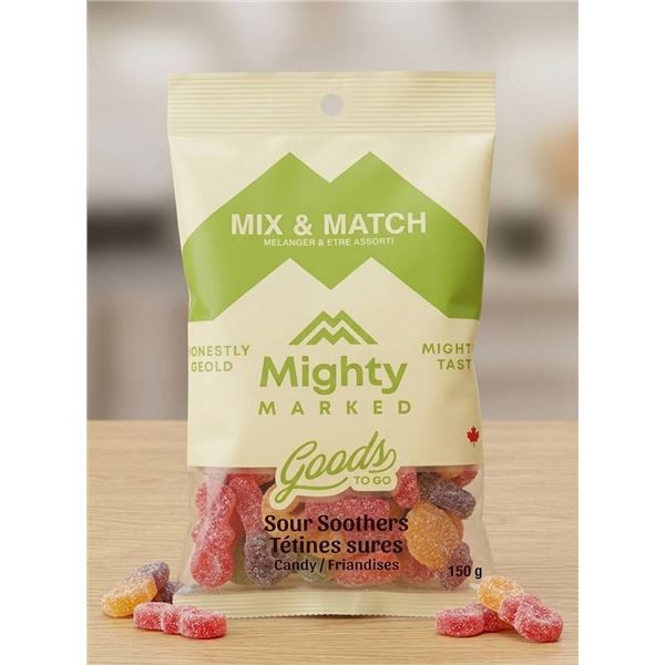 Mighty Marked Sour Sweets 150g Mix & Match Bag (12 Pack)