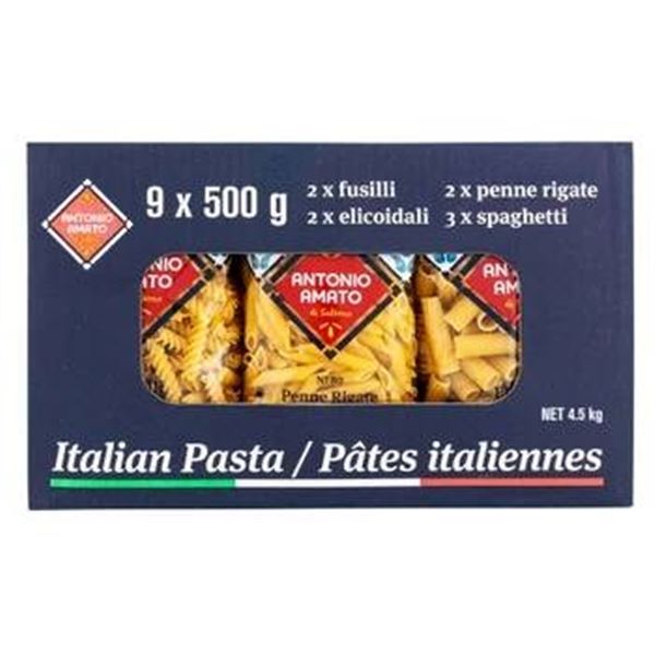 Antonio Amato Italian Pasta 9-Pack Assortment, 4.5 kg Total