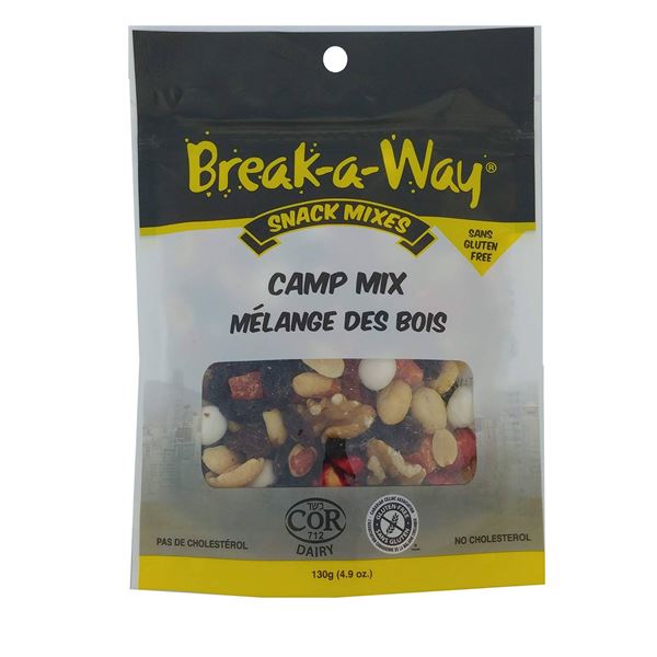 Break-a-Way Camp Mix Snack 130g Bags (Lot of 10)
