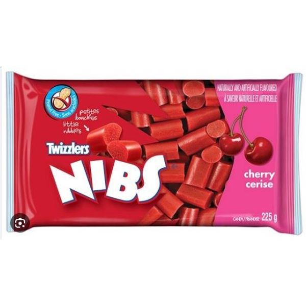 Twizzlers Nibs Cherry 24 x 225g Bags with Outer Case