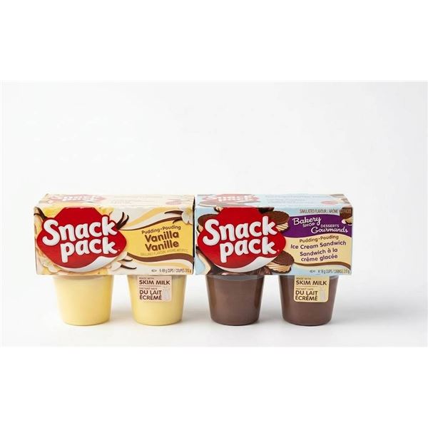 Snack Pack Vanilla and Chocolate Pudding Snack Cups - 14 x 99g