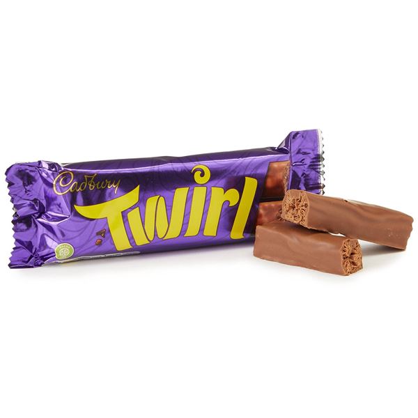 Cadbury Twirl 43g Chocolate Bars, Lot of 48 Units