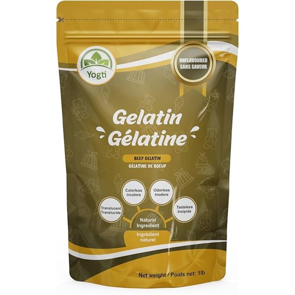 Yogti Beef Gelatin 1lb Net Weight