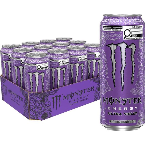 Monster Energy Ultra Violet 473 mL - Pack of 12