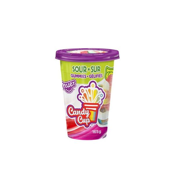 Fruity Sour Gummies Candy Cup 12 x 165g Package