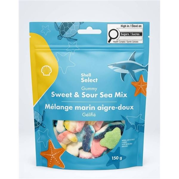 Shell Select Sweet And Sour Sea Mix Gummy Candy 12 x 150g Bags