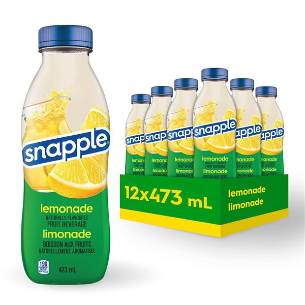 Snapple Lemonade, 473 mL Bottles (12-Pack)