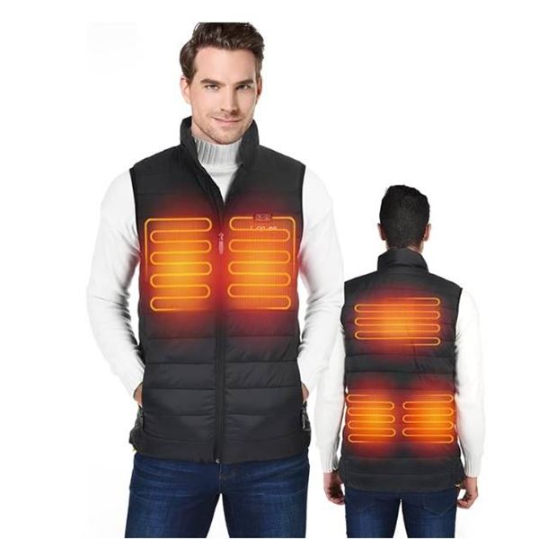 LeapSee Men’s XL Heated Vest with Nylon Shell and Polyester Filling ***No battery***