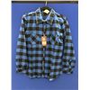Image 2 : Rothco Style 5575 Blue/Black Checkered Long-Sleeve Shirt, Size Large