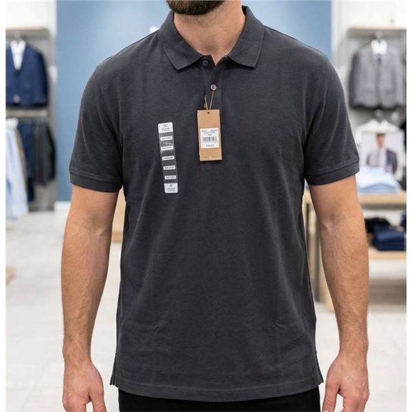 Denver Hayes Men's Polo Shirt, Modern Fit, 2XL, Black