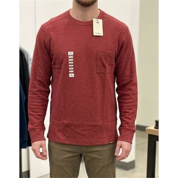 Wind River Men’s Red Long Sleeve Shirt with Pocket, Size Large