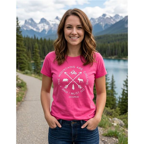 Women’s Small Short-Sleeve Cotton T-Shirt, Size XL, Pink