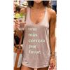 Image 1 : Lightweight Tan Racerback Tank Top, Size Medium