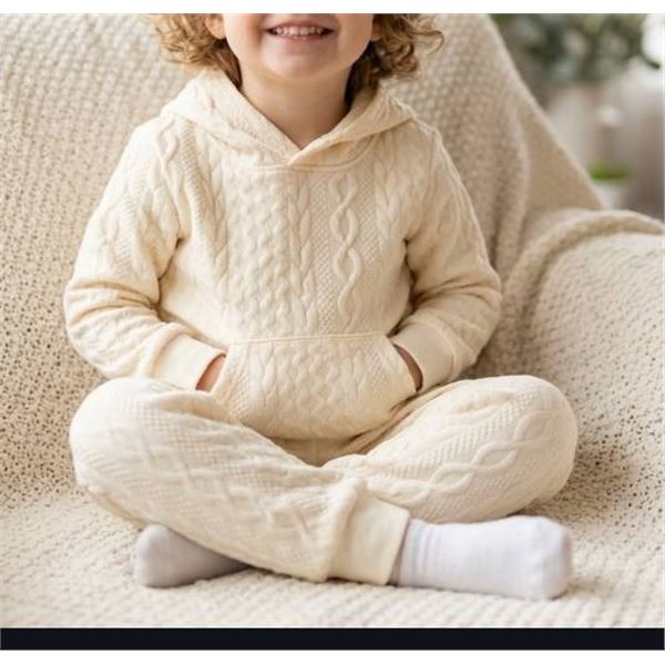 Knitted Hoodie and Pants Set for Toddlers Size 100