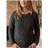 Image 1 : Women’s Black Cable Knit Sweater, Size Small/Petite