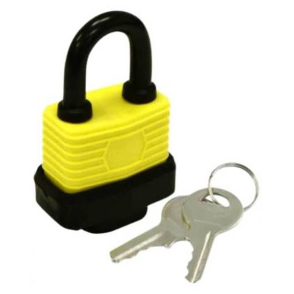 ShopMaster Weather Resistant Laminated Steel Padlocks Set - 1.5 Inch Keyed Alike