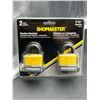 Image 2 : ShopMaster Weather Resistant Laminated Steel Padlocks Set - 1.5 Inch Keyed Alike