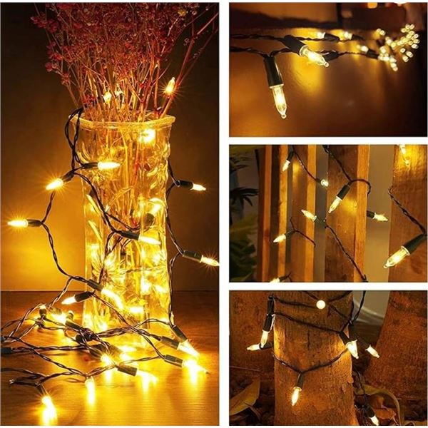 Battery String Lights, 50 LED / 4 Sets, Indoor & Outdoor Use
