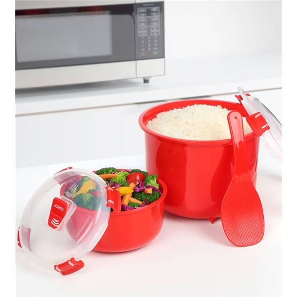Sistema Microwave Rice Cooker And Round Combo Set