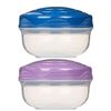 Image 1 : Lot of 2 - Sistema To Go PortionPod Food Storage Containers, 210 mL, Assorted Colours, 2 Pack