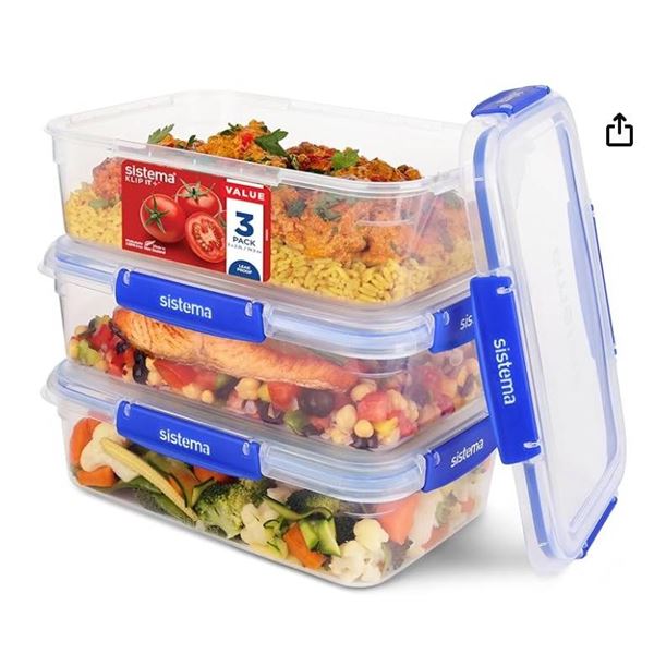 Sistema Klip It Plus 2.2L Rectangle 3 Pack, Model 82033ZS