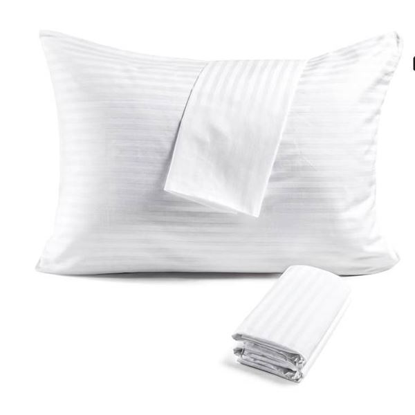 Faunna Standard Size Pillow Protectors, 100% Long-Strand Sateen Cotton, 4-Pack