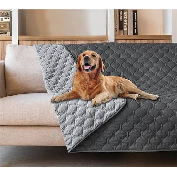 Gogobunny 100% Double-Sided Waterproof Dog Bed Cover Pet Blanket Grey