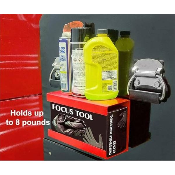 Casoman Magnetic Glove Dispenser with Red Finish, Mountable Design **Accessories Not Included**