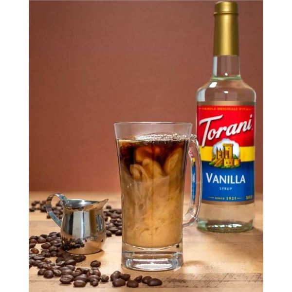 Lot of Two 750 mL Bottles of Torani Vanilla Flavored Syrup