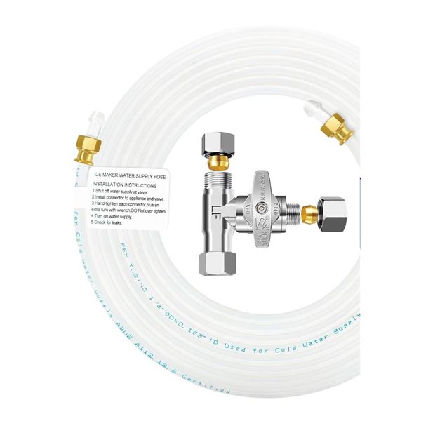 Purenat PEX Refrigerator Water Line Kit with Valve - Model PUREUS-RWLK02