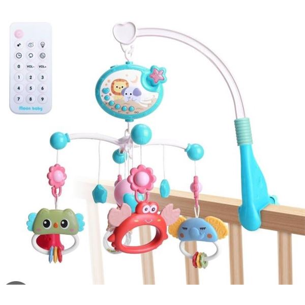 Musical Mobile with Rotating Toys for Cribs by DM AE55