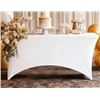 Image 1 : Pureegg Spandex Tablecloth 6ft - 4 Pack, Fitted and Tight Table Cloth for Rectangular Table, Wrinkle