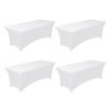 Image 2 : Pureegg Spandex Tablecloth 6ft - 4 Pack, Fitted and Tight Table Cloth for Rectangular Table, Wrinkle