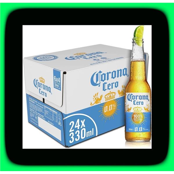 Corona Cero Non-Alcoholic Beer, 4x6 Containers of 330ml Bottles