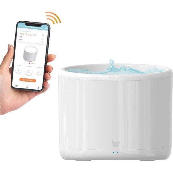 Instachew Purrflow Intelligent Pet Water Fountain with App Compatibility