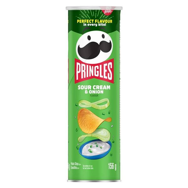 Pringles Sour Cream and Onion Chips, 11 Count, 156g each