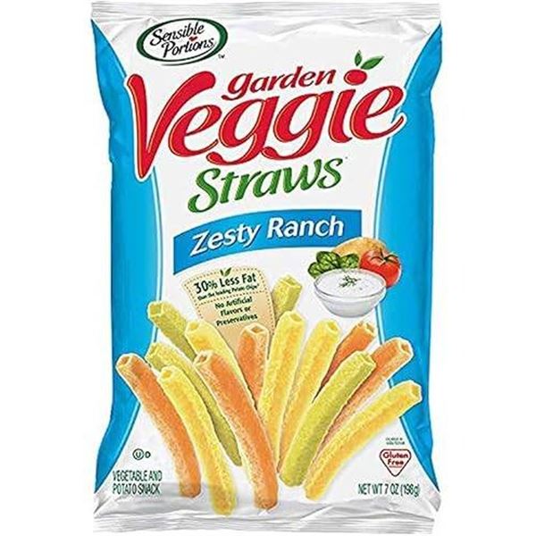Sensible Portions Veggie Straws Zesty Ranch, 12 x 120g