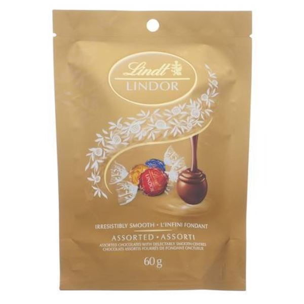 Lindt Lindor Assorted Chocolates – 18x60g Pouch Pack