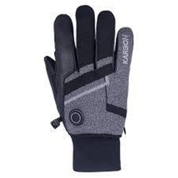 Karbon Heated Sports Gloves With Leather Palm, Size L-G