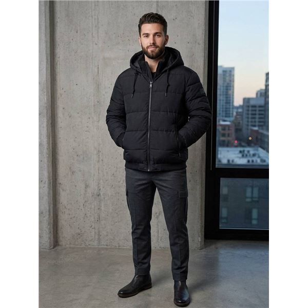 Kenneth Cole New York Black Puffer Jacket – XXL