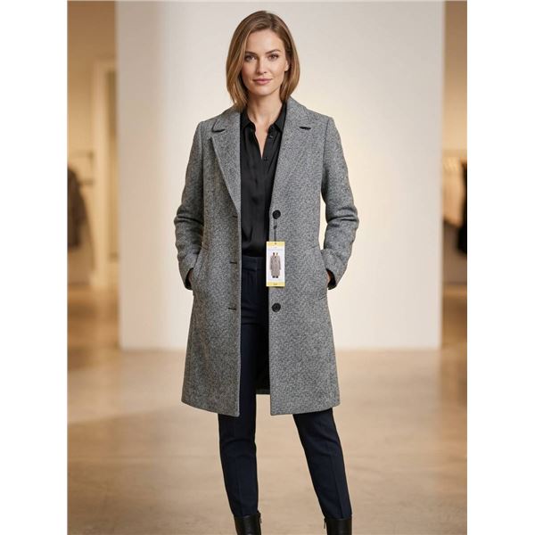 Vince Camuto Women's Herringbone Coat, Size Small/Petite, Gray