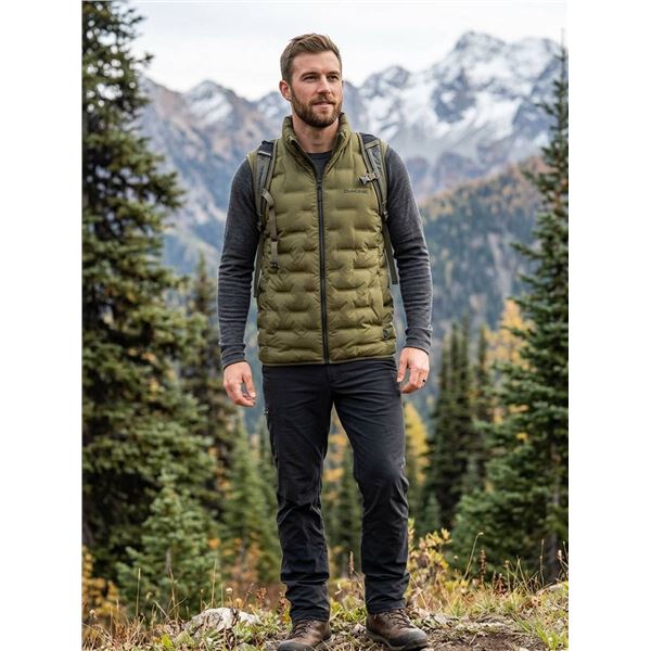 Dakine Small Green Padded Sleeveless Vest With Zip Closure