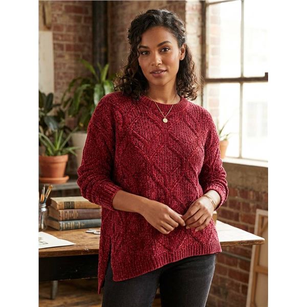 Weatherproof Vintage Women’s Knit Sweater in Red, Size Small