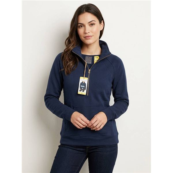 Danskin Navy Ladies’ Half-Zip Pullover Sweatshirt, Size Small