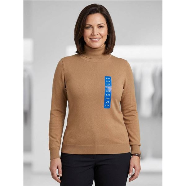 Tommy Hilfiger Women's Turtleneck Sweater, Size L/G, Beige