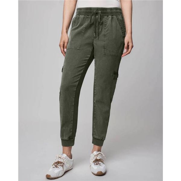 Splendid Women’s Cargo Joggers, Size Medium, Green