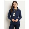 Image 1 : Danskin Navy Ladies’ Half-Zip Pullover Sweatshirt, Size Small
