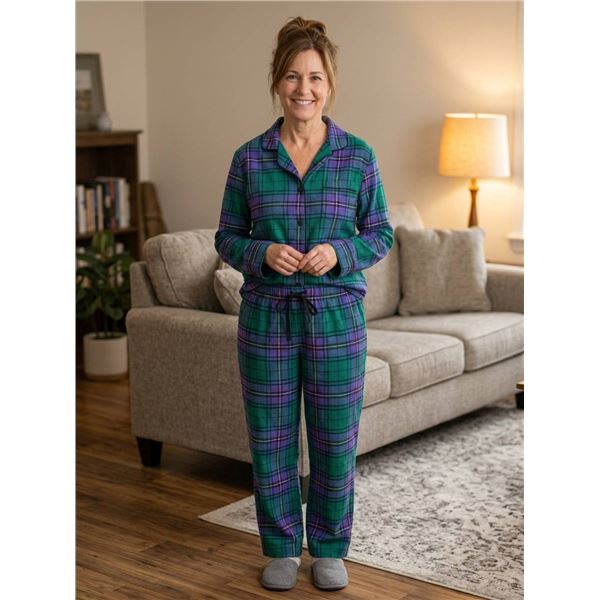BedHead Pajamas, Size L/G Plaid Two-Piece Sleepwear Set