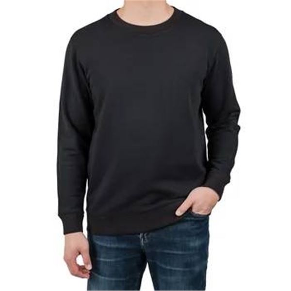 Rough Dress Black Crewneck Sweatshirt, Size Large